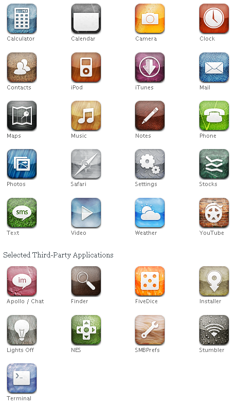 chalkwork 15 Free iPhone Icon set