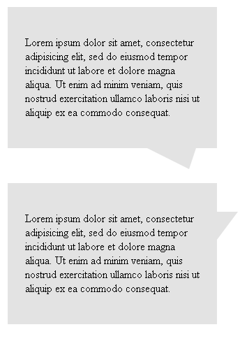 speech buble create the illusion of shapes by using 100% CSS, nettuts