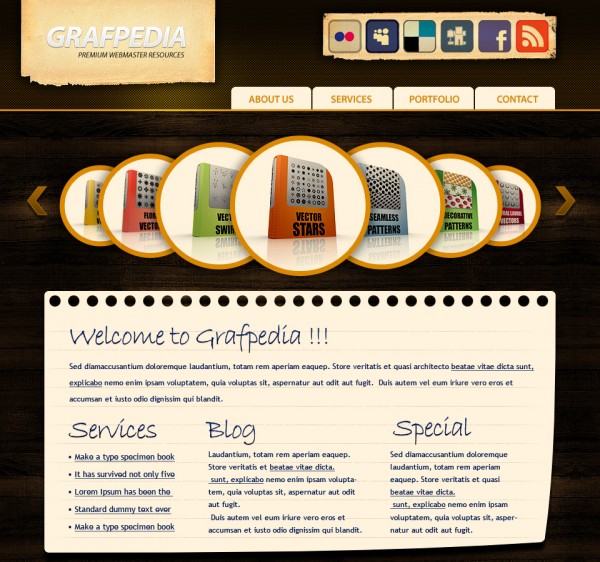 design creative design studio layout 600x562 9 Best Web Design mockup tutorials on september