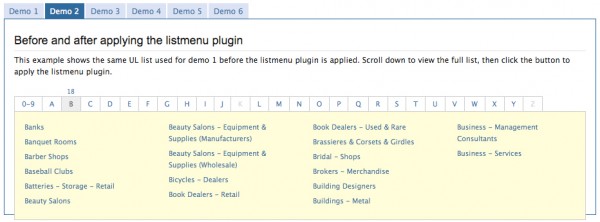 JQuery listmenu1 600x222 jQuery ListMenu Plugin, javascript list navigation menu control