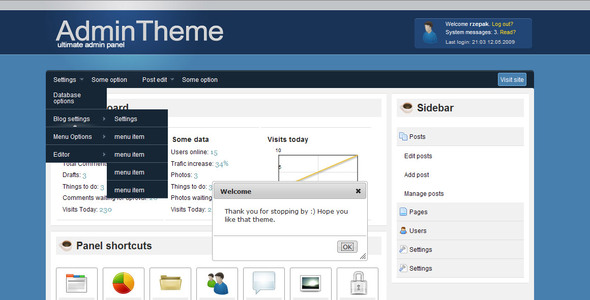 admin themes  5 Excellent Free Admin Template For Web Applications 