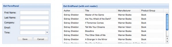 ext component 600x165 JXT, free javascript xhtml custom tags framework for jquery and ext