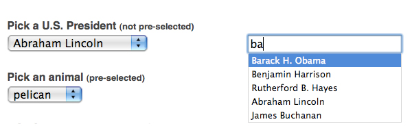 flex-select-jquery flex select jquery1 Flexselect, turns select boxes into flex matching