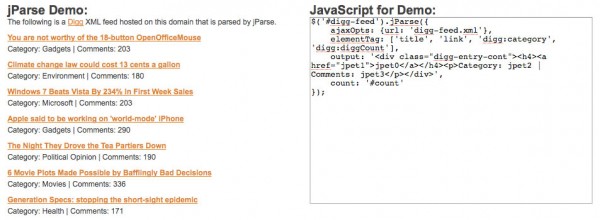 jParser 600x220  jParse   Easily Parse XML with jQuery