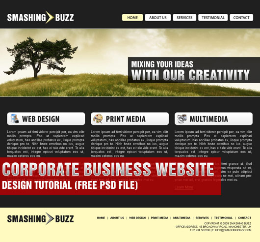 corporate website 5 Best Web Design  tutorials on november 2009