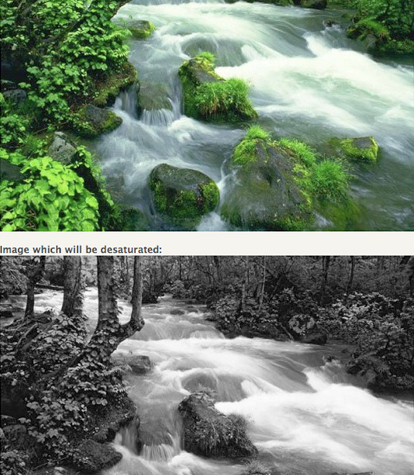 desturate images Convert image to grayscale using javascript