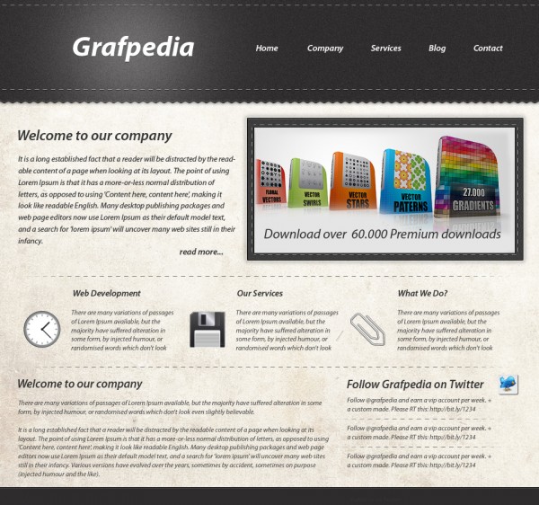 gritty website layout 600x562 5 Best Web Design  tutorials on november 2009