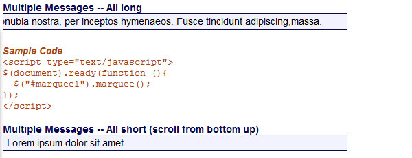marquee marquee Marquee ESPN style scrolling marquee JQuery plugin