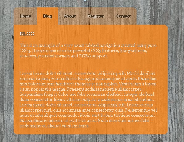 tabbed navigation css3 How to create tabbed navigation using CSS3 