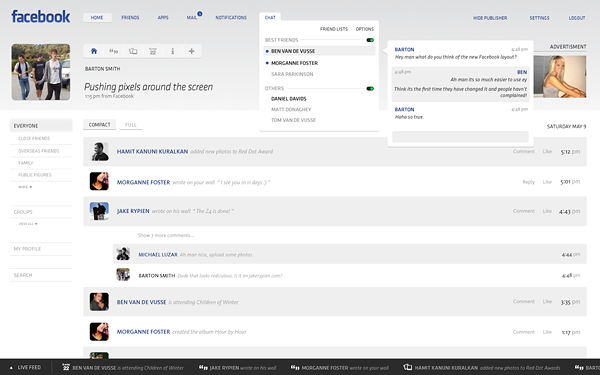 facebook3 11 FACEBOOK FACELIFT Beautiful Facebook Concept Design