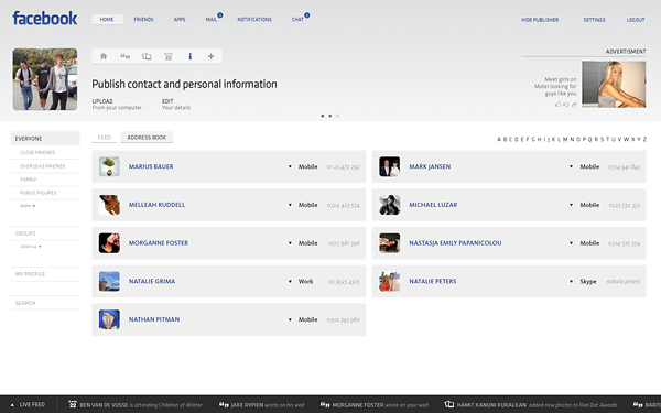 facebook3 7 FACEBOOK FACELIFT Beautiful Facebook Concept Design