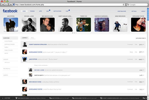 facebook4 8 FACEBOOK FACELIFT Beautiful Facebook Concept Design