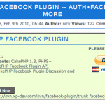 CakePHP Facebook plugin