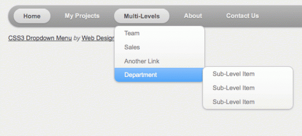 CSS3 dropdown menu 600x271 Create Mac like multi level dropdown menu