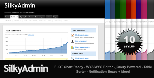 SilkyAdmin SilkyAdmin 25 Premium Admin Template on Themeforest