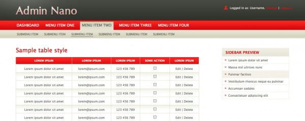 adminano adminano 600x239 25 Premium Admin Template on Themeforest