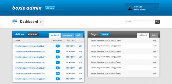 boxie-admin boxie admin 600x295 25 Premium Admin Template on Themeforest