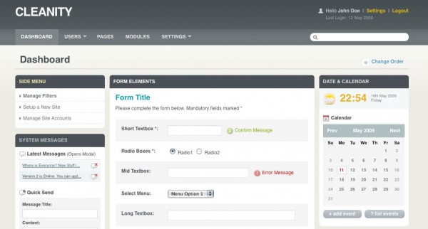 cleanity cleanity 600x322 25 Premium Admin Template on Themeforest