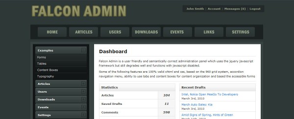 falcon-admin falcon admin 600x244 25 Premium Admin Template on Themeforest