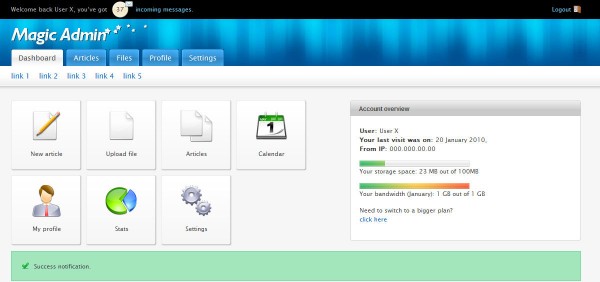 magic-admin magic admin 600x282 25 Premium Admin Template on Themeforest