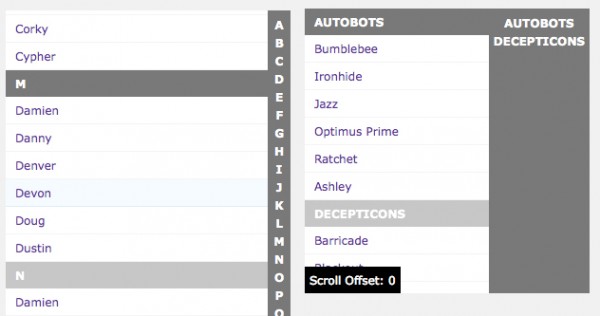 SliderNav SliderNav 600x316 SliderNav iPhone Style Contact Lists jQuery Plugin