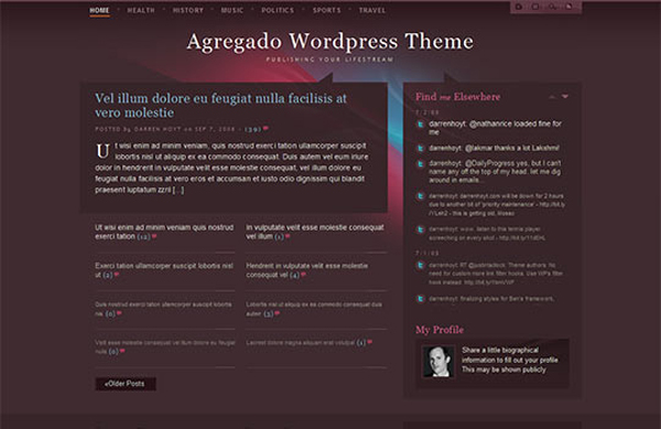 agregado agregado 15 High Quality Free PSD Wordpress Theme
