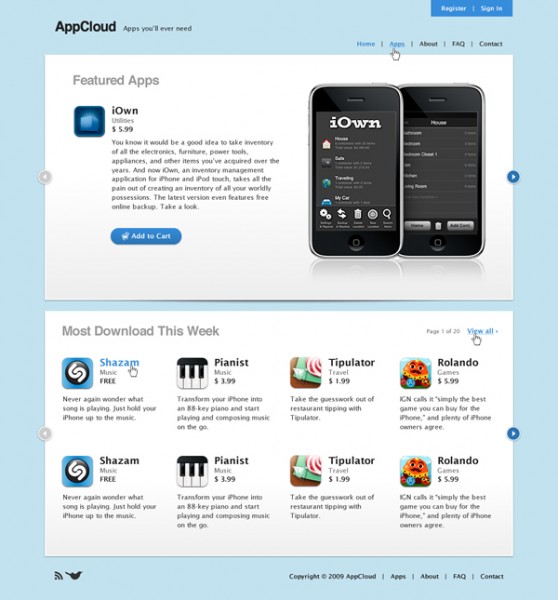 appcloud appcloud 558x600 15 High Quality Free PSD Wordpress Theme