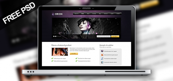 orionfreebie orionfreebie 600x281 15 High Quality Free PSD Wordpress Theme