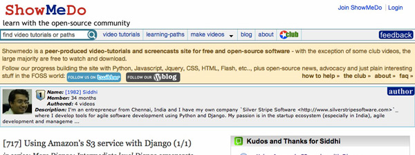 showmedo using amazon s3 A Roundup of 10 Django Tutorials