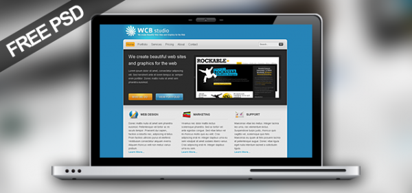 wcb wcb 600x281 15 High Quality Free PSD Wordpress Theme