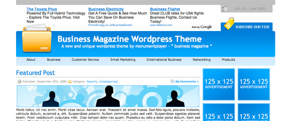 11 business magazine A Collection of 25 Super High Quality WordPress Themes
