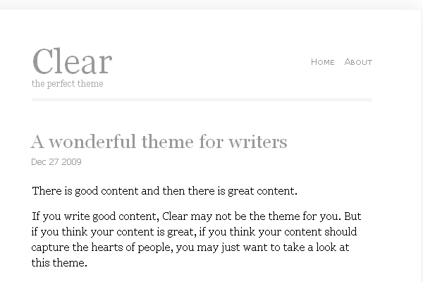 Clear 108 Free High Quality Wordpress Themes