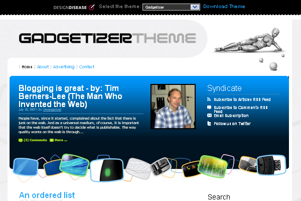 Gadgetizer Theme 108 Free High Quality Wordpress Themes