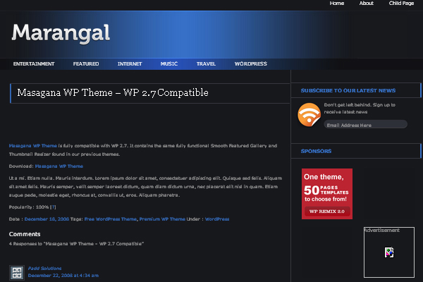 MaragaL 108 Free High Quality Wordpress Themes