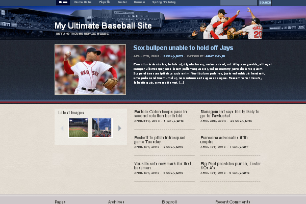 Ultimate Baseball 108 Free High Quality Wordpress Themes