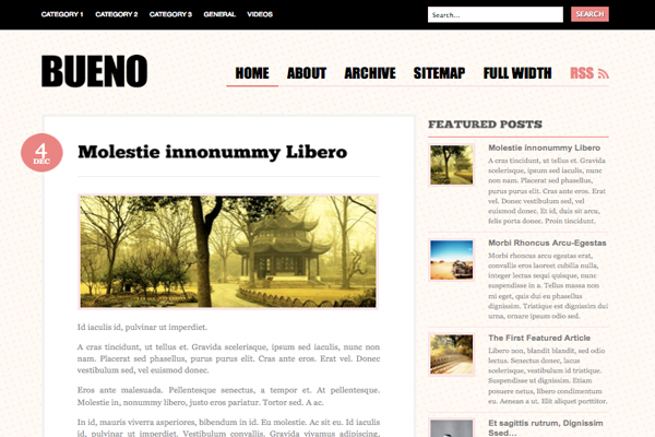bueno wordpress themes 108 Free High Quality Wordpress Themes