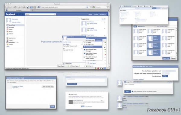 fb gui1 600x383 Facebook GUI (.psd) & Facebook Application (Omnigraffle)