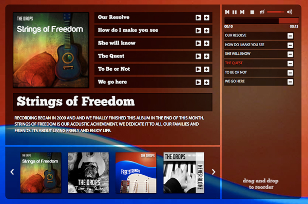 music template Free Music Portfolio Template with HTML5 and jQuery