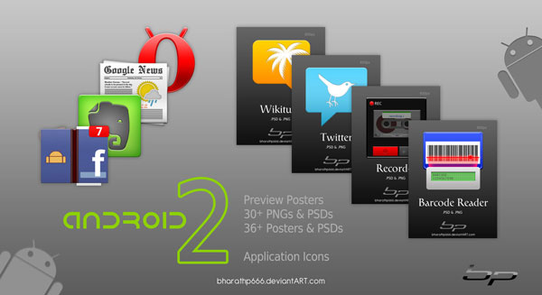 Android Icons Set 2 Templat Ultimate Resources for Android Developers (Android GUI kits, Icons and fonts) 