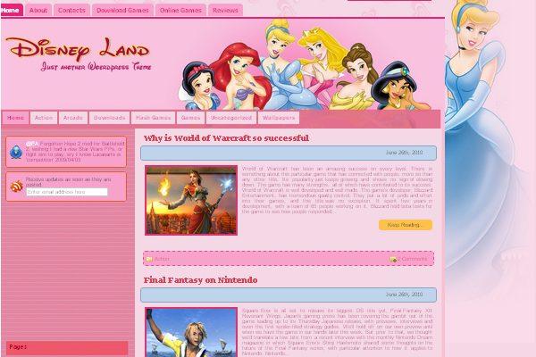 Disney Land 108 Free High Quality Wordpress Themes