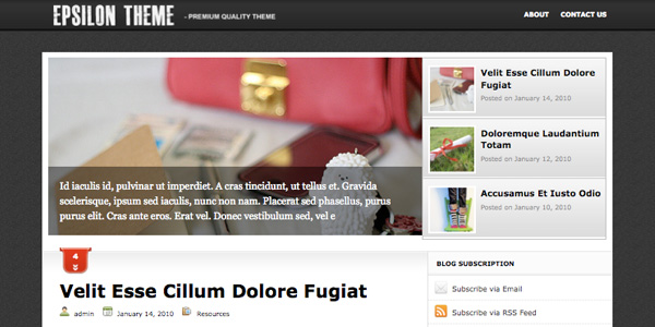 Epsilon Epsilon 20 Excellent Free Wordpress 3.0 Themes