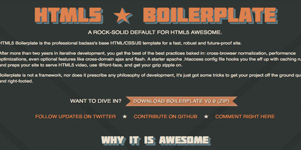 HTML5_Boilerplate- HTML5 Boilerplate HTML5 Boilerplate Professional HTML/CSS/JS Template