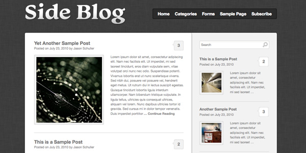 SideBlog SideBlog 20 Excellent Free Wordpress 3.0 Themes