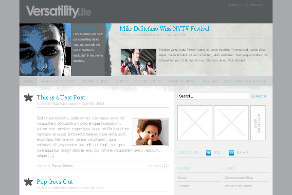 Versatility 108 Free High Quality Wordpress Themes