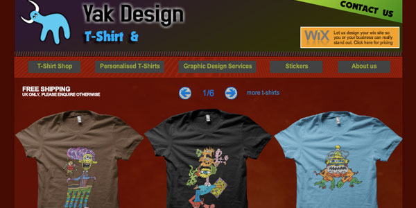 Yak Design Wix   Free Flash Website Builder
