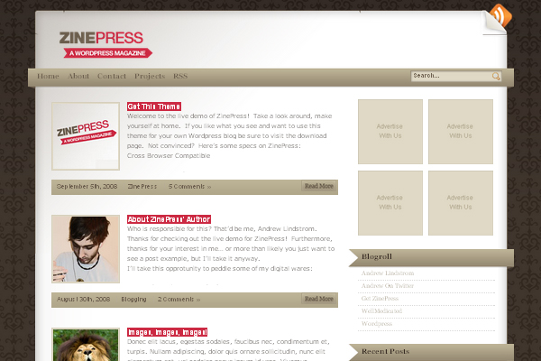 ZinePress 108 Free High Quality Wordpress Themes