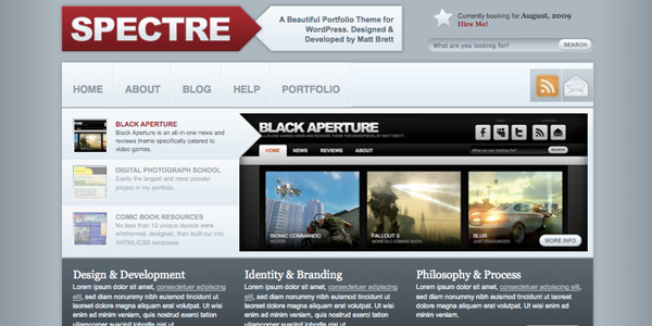 spectre spectre 20 Excellent Free Wordpress 3.0 Themes