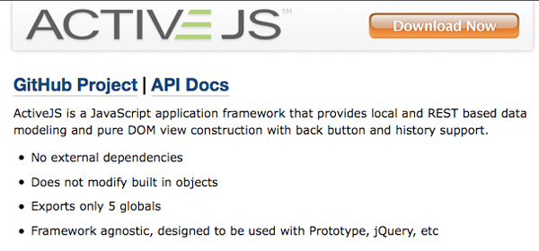 activeJS ActiveJS   Rich JavaScript Application Framework
