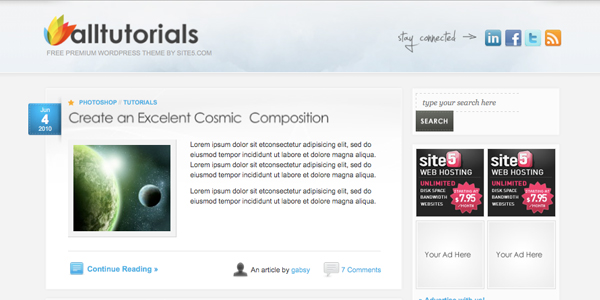 alltuts alltuts 13 New and Free High Quality Wordpress Themes