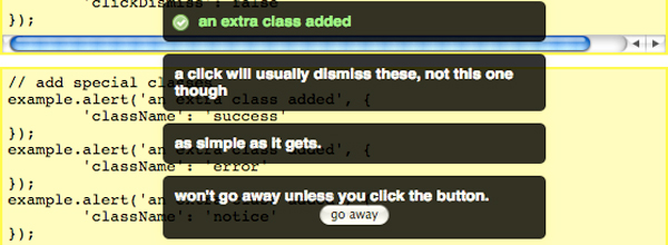 pur pur Purr MooTools Growl Style Pop Up Notifications